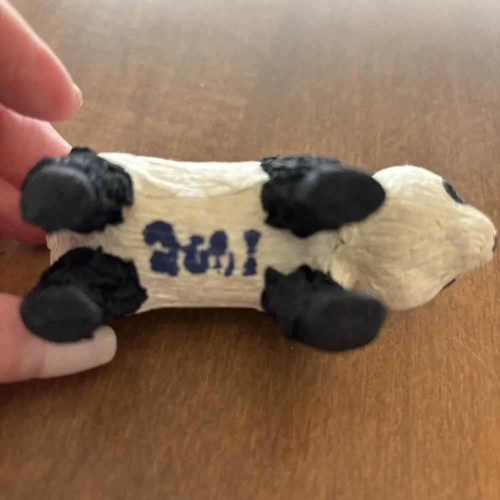 Vintage Panda Bear Pier 1 Hand Made Paper Mache Ornament with String 3-1/4